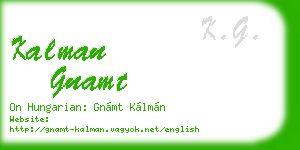 kalman gnamt business card