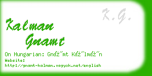 kalman gnamt business card